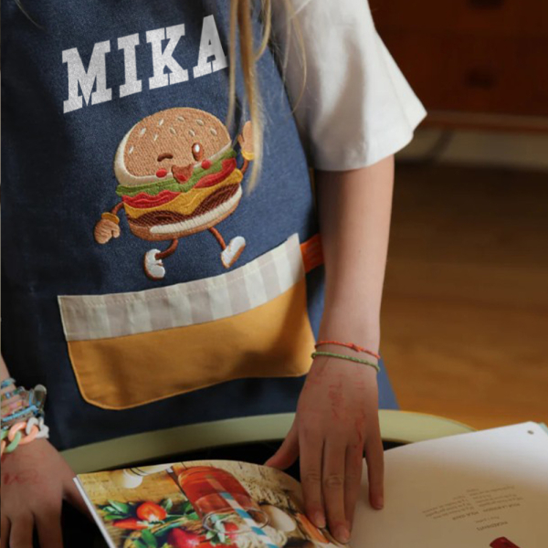 Personlig barneforkle Hamburger Personlig barneforkle Hamburger