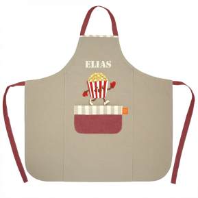 Personlig barneforkle Popcorn Personlig barneforkle Popcorn