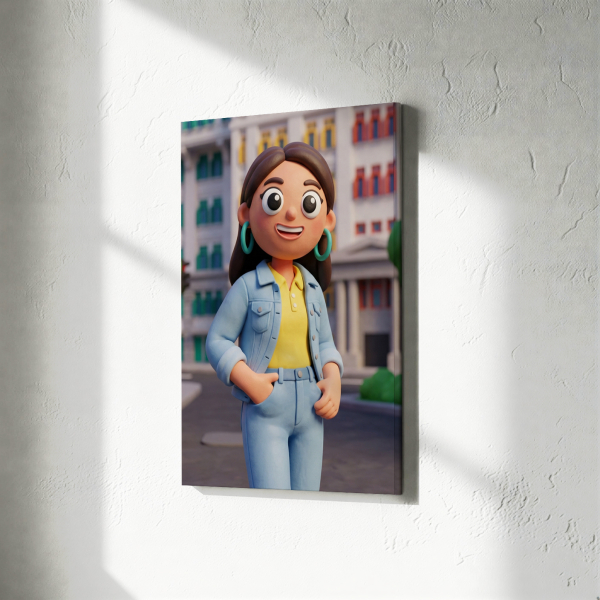 Portrett i Clay Art-stil basert på et foto Portrett i Clay Art-stil basert på et foto