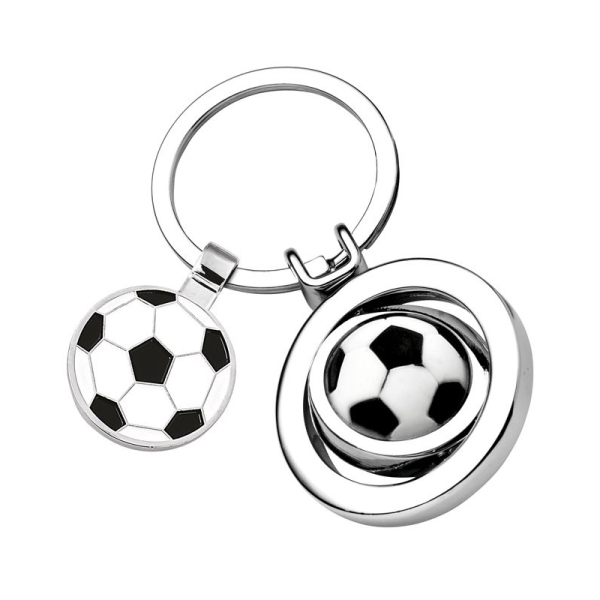 Gravert nøkkelring i fotballform Gravert nøkkelring i fotballform