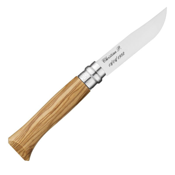 Inngravert Opinel nr. 8 Oliventrekniv Gaveeske Inngravert Opinel nr. 8 Oliventrekniv Gaveeske