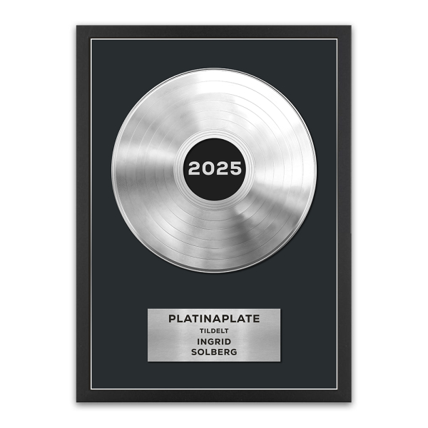 Innrammet personlig plakat med gull- eller platinaplate Innrammet personlig plakat med gull- eller platinaplate