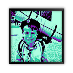 Innrammet Pop Art-plakat Innrammet Pop Art-plakat