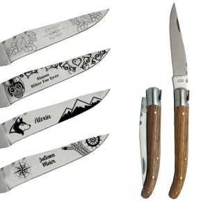 Personlig Laguiole-stil kniv med mønster Personlig Laguiole-stil kniv med mønster