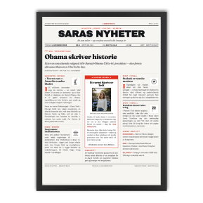 Nyhetene fra din fødselsdag på en plakat Nyhetene fra din fødselsdag på en plakat
