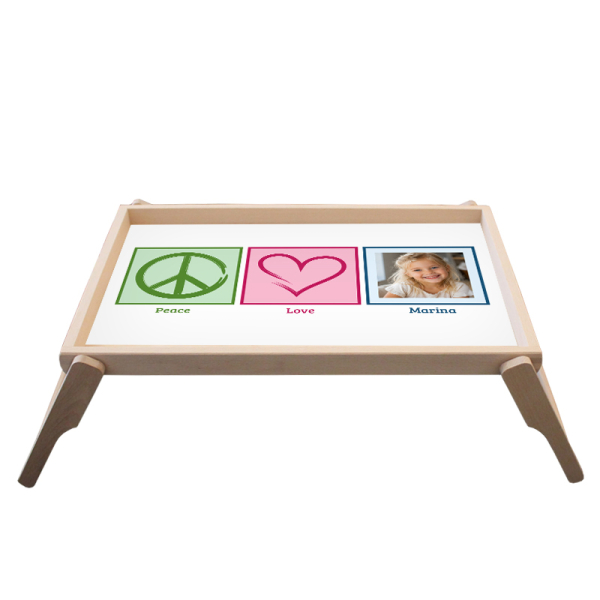 Personalisert brett Peace & Love foto Personalisert brett Peace & Love foto