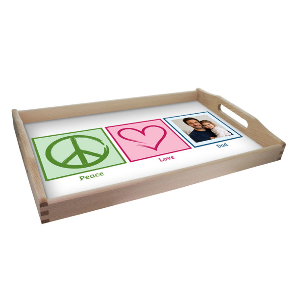 Personalisert brett Peace & Love foto Personalisert brett Peace & Love foto