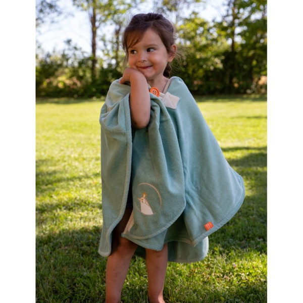 Personlig badeponcho for barn – Grønn Pingvin Personlig badeponcho for barn – Grønn Pingvin