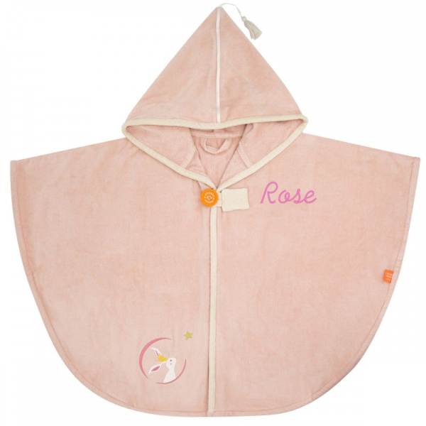 Personlig badeponcho for barn – Rosa Kanin Personlig badeponcho for barn – Rosa Kanin
