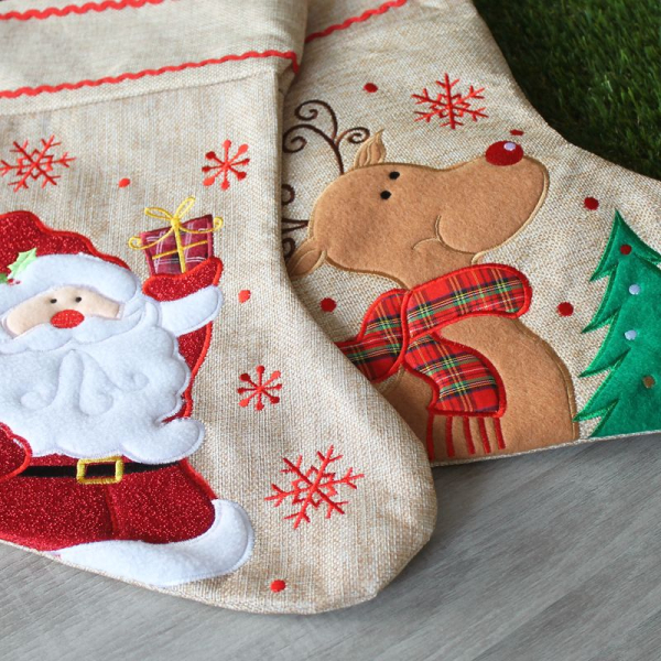 Personlig julestrømpe med linlook Personlig julestrømpe med linlook
