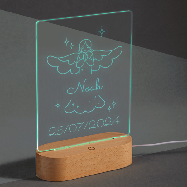 Personlig LED-lampe – Dåp Personlig LED-lampe – Dåp
