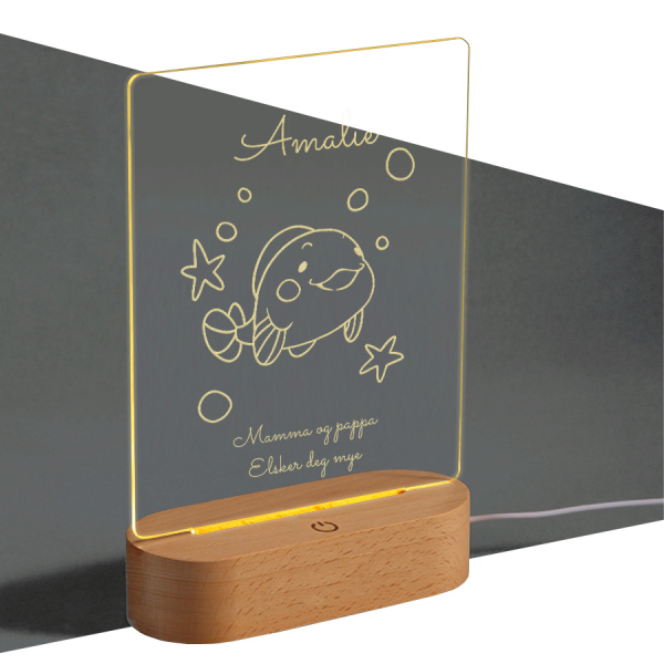 Personlig LED-lampe med dyr Personlig LED-lampe med dyr
