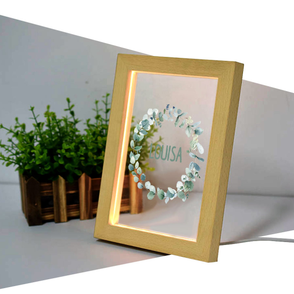 Personlig LED-ramme blomsterkrans Personlig LED-ramme blomsterkrans