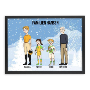Personlig plakat Manga Family Personlig plakat Manga Family