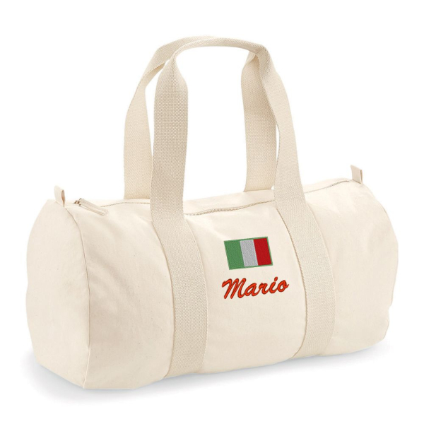 Personlig sportsbag med navn og flagg Personlig sportsbag med navn og flagg