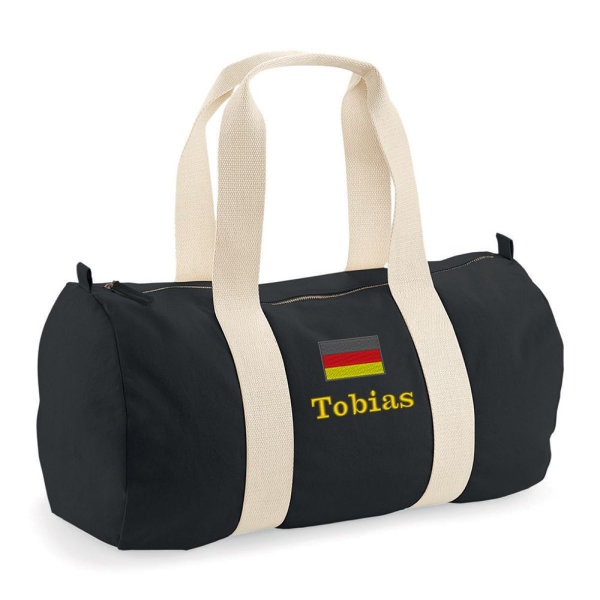 Personlig sportsbag med navn og flagg Personlig sportsbag med navn og flagg