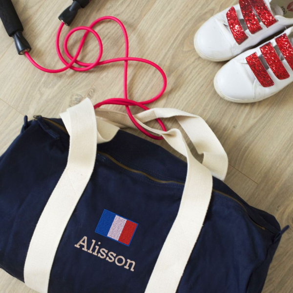 Personlig sportsbag med navn og flagg Personlig sportsbag med navn og flagg