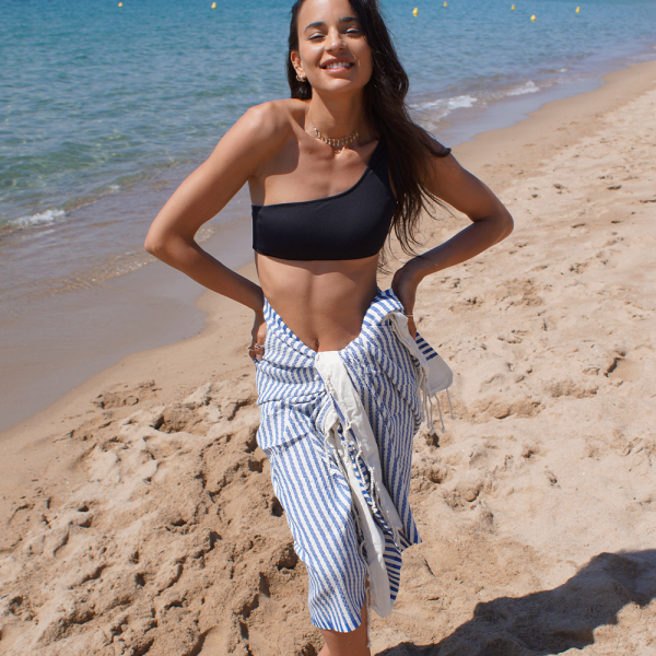 Personlig tradisjonell fouta med striper Personlig tradisjonell fouta med striper
