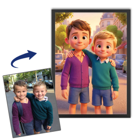 Portrett i stil med 3d animasjonsfilm basert på et bilde Portrett i stil med 3d animasjonsfilm basert på et bilde
