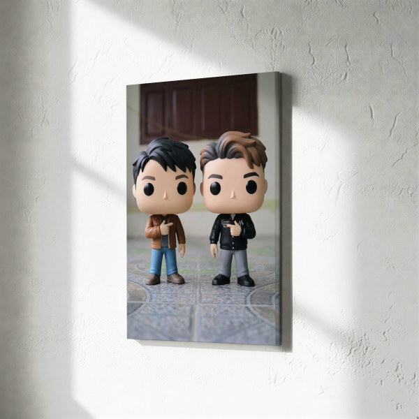Portrett av en stilisert vinylfigur basert på et foto Portrett av en stilisert vinylfigur basert på et foto