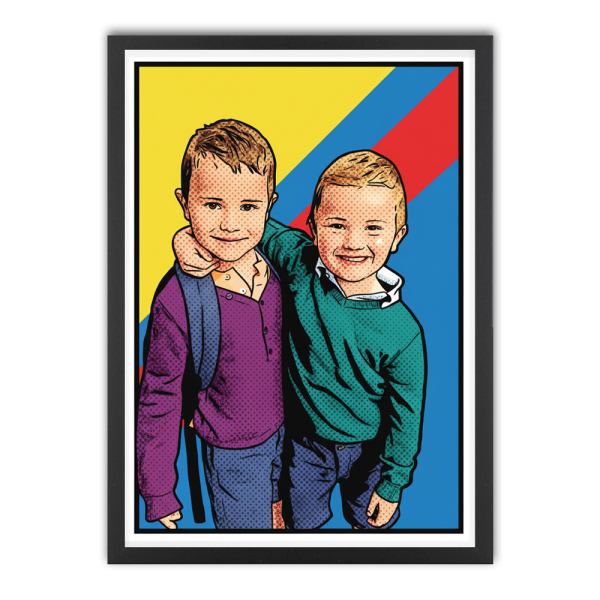 Popkunst-tegneseriestil portrett etter et fotografi Popkunst-tegneseriestil portrett etter et fotografi