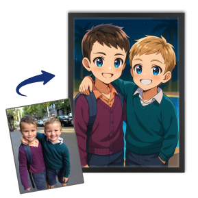 Portrett i manga-stil basert på et bilde Portrett i manga-stil basert på et bilde