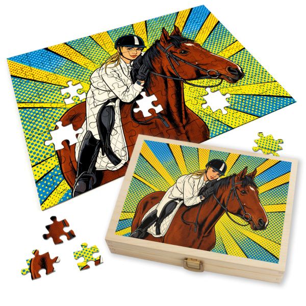 Puslespillfoto Pop Art Comics stil Roy Lichtenstein Puslespillfoto Pop Art Comics stil Roy Lichtenstein