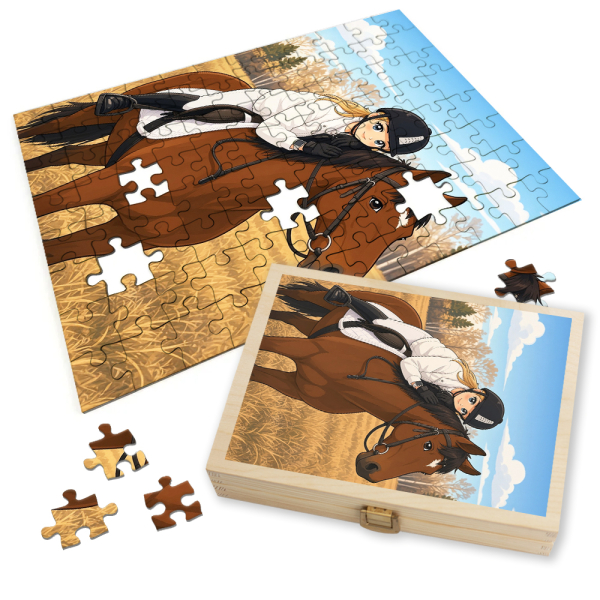 Puzzle av et bilde transformert til manga Puzzle av et bilde transformert til manga