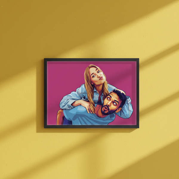 Portrett i pop art stil WPAP basert på et bilde Portrett i pop art stil WPAP basert på et bilde