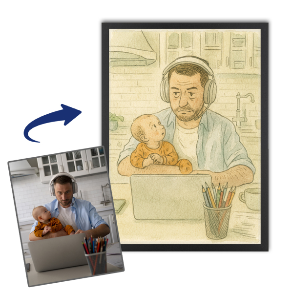 Karikatur i New York-tegneseriestil fra et bilde Karikatur i New York-tegneseriestil fra et bilde