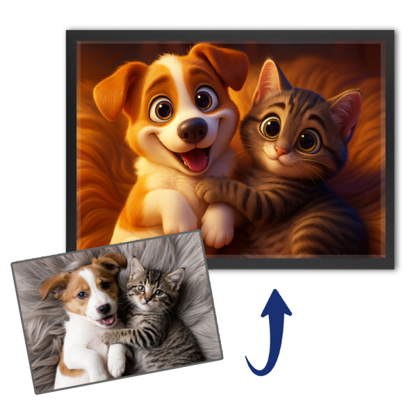 Dyreportrett i stil med en 3D-animasjonsfilm Dyreportrett i stil med en 3D-animasjonsfilm