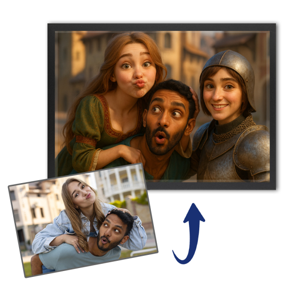 Portrett i tegneseriestil + historisk figur basert på et bilde Portrett i tegneseriestil + historisk figur basert på et bilde