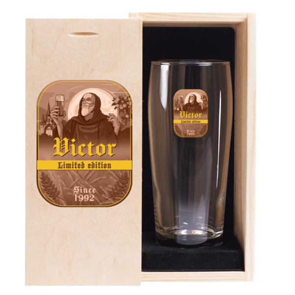 Trykket Trappist-ølglass Trykket Trappist-ølglass