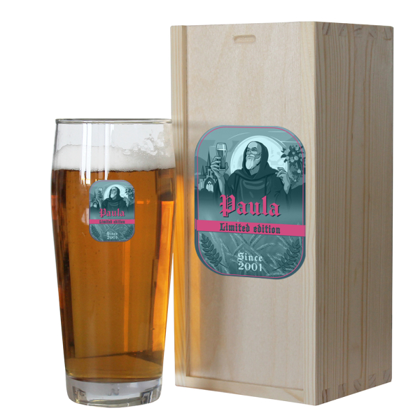 Trykket Trappist-ølglass Trykket Trappist-ølglass