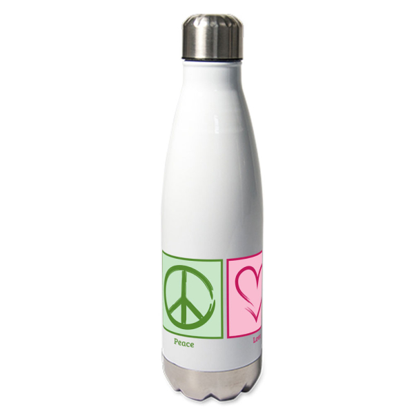 Drikkeflaske Peace & Love foto Drikkeflaske Peace & Love foto