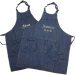 Broderet jeansforkle Broderet jeansforkle