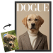 Forside av DOGUE-magasin basert på et bilde Forside av DOGUE-magasin basert på et bilde