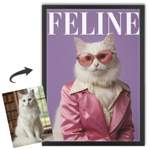 Forside av FELINE-magasin basert p&aring; et bilde