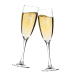 Graverte champagneglass med initialer Graverte champagneglass med initialer