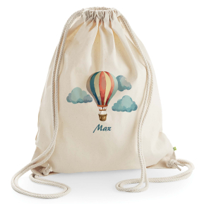 Gymbag med navn og luftballong