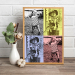 Innrammet Pop Art-plakat med 4 bilder Innrammet Pop Art-plakat med 4 bilder