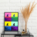 Innrammet Pop Art-plakat med 4 bilder Innrammet Pop Art-plakat med 4 bilder