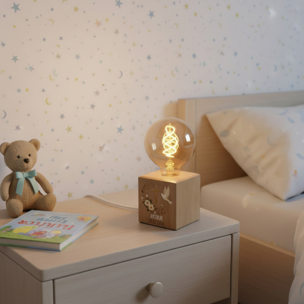 Filamentlampe med trykk d&aring;p