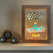 LED-ramme med racingbil LED-ramme med racingbil