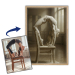 Portrett i marmorstatuestil fra et foto Portrett i marmorstatuestil fra et foto
