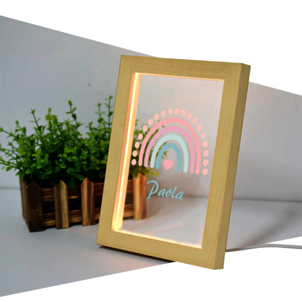 Personlig LED-ramme regnbue