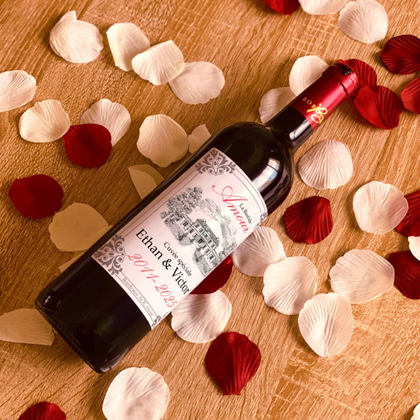 Personlig vinflaske Bastide Amour