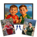 Fotomontasje for et portrett i stil med en 3D-animert film Fotomontasje for et portrett i stil med en 3D-animert film