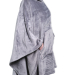 Personlig antrasittfarget fleeceponcho-pledd Personlig antrasittfarget fleeceponcho-pledd