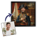 Portrett mann transformert til historisk figur Portrett mann transformert til historisk figur